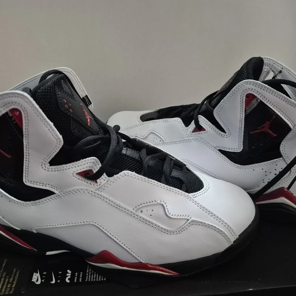 Jordan Athletic Shoes - White, Black, Red Accents - Picture 2 of 6